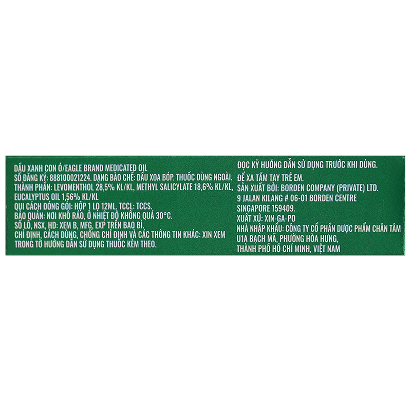 Dầu gió xanh Con Ó chai 24ml - 71